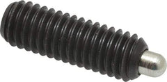 Gibraltar - 3/8-16, 1-1/8" Thread Length, 3/16" Plunger Projection, Steel Threaded Spring Plunger - 0.186" Max Plunger Diam, 1-1/8" Plunger Length, 2.8 Lb Init End Force, 7.2 Lb Final End Force, 3/16" Hex - USA Tool & Supply