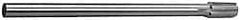 Made in USA - 27/32" Diam, 5/8" Max Diam Straight Shank, 1-3/8" Flute Length, Machine Expansion Reamer - Straight Flute, 9-1/2" OAL, Right Hand Cut, 8 Flutes, High Speed Steel, Bright Finish - USA Tool & Supply
