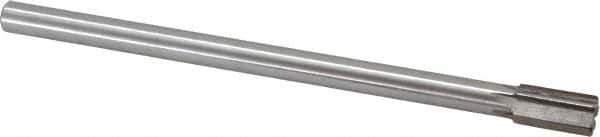 Interstate - 17/32" Diam, 0.4345 to 0.4375" Max Diam Straight Shank, 1" Flute Length, Machine Expansion Reamer - Straight Flute, 8" OAL, Right Hand Cut, 6 Flutes, High Speed Steel, Bright Finish - USA Tool & Supply