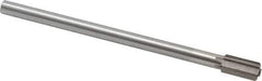 Interstate - 9/16" Diam, 0.4345 to 0.4375" Max Diam Straight Shank, 1-1/8" Flute Length, Machine Expansion Reamer - Straight Flute, 8" OAL, Right Hand Cut, 6 Flutes, High Speed Steel, Bright Finish - USA Tool & Supply