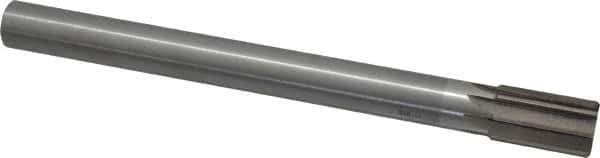 Interstate - 1" Diam, 0.873 to 0.875" Max Diam Straight Shank, 1-5/8" Flute Length, Machine Expansion Reamer - Straight Flute, 10-1/2" OAL, Right Hand Cut, 8 Flutes, High Speed Steel, Bright Finish - USA Tool & Supply