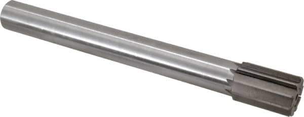 Interstate - 1-1/2" Diam, 1.248 to 1.25" Max Diam Straight Shank, 2-1/8" Flute Length, Machine Expansion Reamer - Straight Flute, 12-1/2" OAL, Right Hand Cut, 10 Flutes, High Speed Steel, Bright Finish - USA Tool & Supply