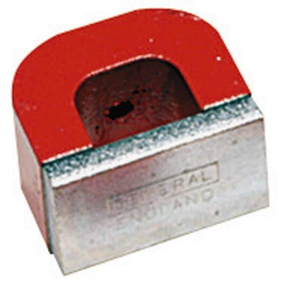 General - 1 Hole, 3/16" Hole Diam, 3" Overall Width, 15/16" Deep, 2-1/2" High, 50 Lb Average Pull Force, Alnico Power Magnets - 3/4" Pole Width - USA Tool & Supply