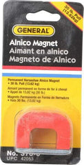 General - 1 Hole, 3/16" Hole Diam, 1-3/4" Overall Width, 1-1/8" Deep, 1-1/8" High, 30 Lb Average Pull Force, Alnico Power Magnets - 5/16" Pole Width - USA Tool & Supply