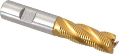Hertel - 5/8" Diam, Fine Pitch, 1-5/8" LOC, 4 Flute Cobalt Roughing Square End Mill - TiN Finish, 3-3/4" OAL, 5/8" Shank Diam, Single End, 30° Helix - USA Tool & Supply