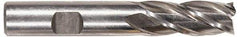 Hertel - 15/16", 1-7/8" LOC, 7/8" Shank Diam, 4-1/8" OAL, 4 Flute, High Speed Steel Square End Mill - Single End, Uncoated - USA Tool & Supply