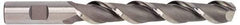 Hertel - 1-1/4", 4" LOC, 1-1/4" Shank Diam, 6-1/2" OAL, 3 Flute, High Speed Steel Square End Mill - Single End, Uncoated, Spiral Flute, 42° Helix, Centercutting, Right Hand Cut, Right Hand Flute - USA Tool & Supply