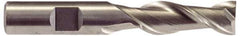 Hertel - 1-1/2", 2" LOC, 1-1/4" Shank Diam, 4-1/2" OAL, 2 Flute, High Speed Steel Square End Mill - Single End, Uncoated, Spiral Flute, 42° Helix, Centercutting, Right Hand Cut, Right Hand Flute - USA Tool & Supply