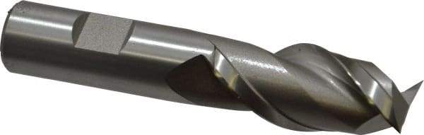 Hertel - 7/8", 1-7/8" LOC, 3/4" Shank Diam, 4-1/8" OAL, 2 Flute, High Speed Steel Square End Mill - Single End, Uncoated, Spiral Flute, 42° Helix, Centercutting, Right Hand Cut, Right Hand Flute - USA Tool & Supply