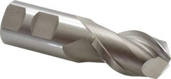 Hertel - 1-1/4", 2" LOC, 1-1/4" Shank Diam, 4-1/2" OAL, 2 Flute, High Speed Steel Square End Mill - Uncoated, 42° Helix, Centercutting, Right Hand Cut - USA Tool & Supply