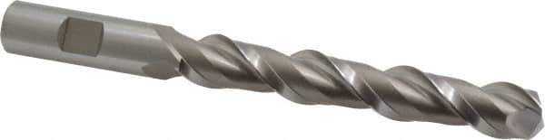 Hertel - 5/8", 4" LOC, 5/8" Shank Diam, 6-1/8" OAL, 2 Flute, High Speed Steel Square End Mill - Single End, Uncoated, Spiral Flute, 42° Helix, Centercutting, Right Hand Cut, Right Hand Flute - USA Tool & Supply