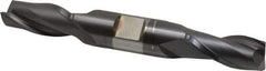 Hertel - 9/16", 1-1/8" LOC, 5/8" Shank Diam, 4-1/2" OAL, 2 Flute, Cobalt Square End Mill - Double End, TiCN Finish, Spiral Flute, 30° Helix, Centercutting, Right Hand Cut, Right Hand Flute - USA Tool & Supply