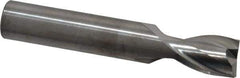 RobbJack - 1/2", 5/8" LOC, 1/2" Shank Diam, 3" OAL, 2 Flute, Solid Carbide Square End Mill - Single End, Uncoated, Spiral Flute, 30° Helix, Centercutting, Right Hand Cut, Right Hand Flute, Series S1-201 - USA Tool & Supply