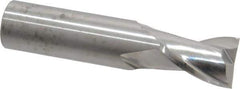 RobbJack - 3/4", 1" LOC, 3/4" Shank Diam, 3-1/2" OAL, 2 Flute, Solid Carbide Square End Mill - Single End, Uncoated, Spiral Flute, 30° Helix, Centercutting, Right Hand Cut, Right Hand Flute, Series S1-201 - USA Tool & Supply