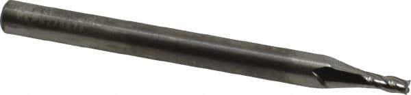 RobbJack - 1/16", 1/8" LOC, 1/8" Shank Diam, 1-1/2" OAL, 4 Flute, Solid Carbide Square End Mill - Single End, Uncoated, Spiral Flute, 30° Helix, Centercutting, Right Hand Cut, Right Hand Flute, Series S1-401 - USA Tool & Supply