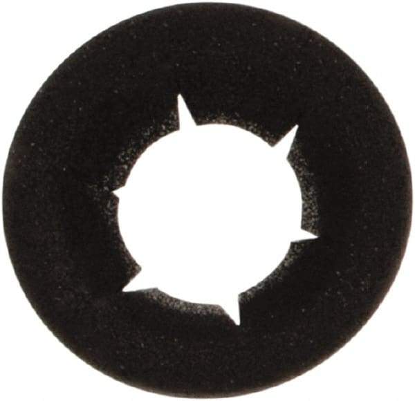 Made in USA - 3/16" OD, Spring Steel Push Nut - Black Phosphate, 3/32" Shaft Diam - USA Tool & Supply