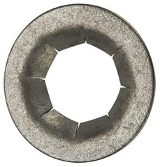 Made in USA - 7/8" OD, Spring Steel Push Nut - Zinc-Plated, 7/16" Shaft Diam - USA Tool & Supply