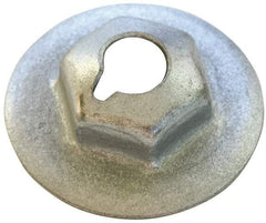 Au-Ve-Co Products - #10-32, 1/2" OD, 3/8" Width Across Flats Washer Lock Nut - Zinc-Plated Spring Steel, For Use with Threaded Fasteners - USA Tool & Supply