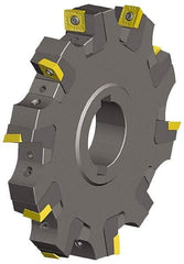 Kennametal - Arbor Hole Connection, 0.548" Cutting Width, 1.03" Depth of Cut, 4" Cutter Diam, 1-1/4" Hole Diam, 6 Tooth Indexable Slotting Cutter - KSSS Toolholder, SPCT, SPET, SPPT Insert - USA Tool & Supply