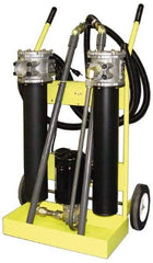 Parker - MicroGlass III Filter Media, 10 GPM Flow Rate, Portable Filter System - 10 Micron Rating, -40 to 150°F - USA Tool & Supply