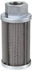 Parker - 30 Mesh, 135 LPM, 35 GPM, 3.53" Diam, Male/Female Magnetic Suction Strainer - 1-1/2 Port NPT, 7.39" Long - USA Tool & Supply