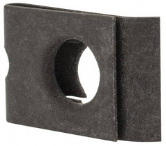 Made in USA - #10-32 Screw, 0.025 to 1/16" Thick, Spring Steel Standard U Nut - 5/16" Center Edge, Black Phosphate Finish - USA Tool & Supply