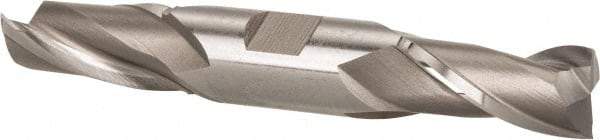 Hertel - 11/16", 1-5/16" LOC, 3/4" Shank Diam, 5" OAL, 2 Flute, High Speed Steel Square End Mill - Double End, Uncoated, Spiral Flute, 30° Helix, Centercutting, Right Hand Cut, Right Hand Flute - USA Tool & Supply