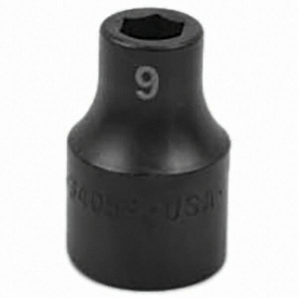 SK - Impact Socket - 1/2"DR 9MM IMPACT SOCKET - USA Tool & Supply