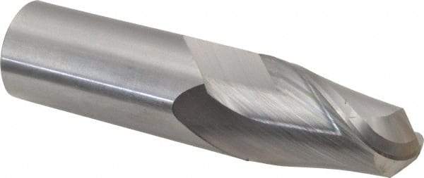 Hertel - 1" Diam, 1-1/2" LOC, 2 Flute Solid Carbide Ball End Mill - Uncoated, Single End, 4" OAL, 1" Shank Diam - USA Tool & Supply