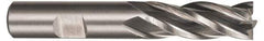 Hertel - 3/4", 2-1/4" LOC, 3/4" Shank Diam, 4-1/2" OAL, 4 Flute, Cobalt Square End Mill - Single End, Uncoated, Spiral Flute, 30° Helix, Centercutting, Right Hand Cut, Right Hand Flute - USA Tool & Supply