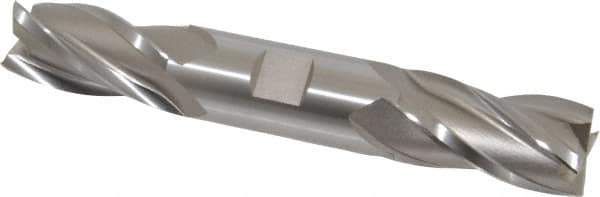 Hertel - 1", 1-7/8" LOC, 1" Shank Diam, 6-3/8" OAL, 4 Flute, High Speed Steel Square End Mill - Double End, Uncoated, Spiral Flute, 30° Helix, Centercutting, Right Hand Cut, Right Hand Flute - USA Tool & Supply