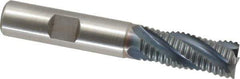 Hertel - 1/2" Diam, Coarse Pitch, 1-1/4" LOC, 4 Flute Cobalt Roughing Square End Mill - TiCN Finish, 3-1/4" OAL, 1/2" Shank Diam, Single End, 30° Helix - USA Tool & Supply