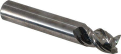 Niagara Cutter - 1/2", 5/8" LOC, 1/2" Shank Diam, 3" OAL, 3 Flute, Solid Carbide Square End Mill - Single End, Uncoated, Spiral Flute, 45° Helix, Centercutting, Right Hand Cut, Right Hand Flute, Series A345 - USA Tool & Supply