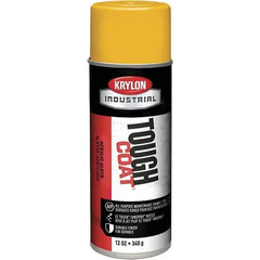 Krylon - OSHA Yellow, 12 oz Net Fill, High Gloss, Enamel Spray Paint - 20 to 25 Sq Ft per Can, 16 oz Container, Use on Conduits, Ducts, Electrical Equipment, Machinery, Metal, Motors, Pipelines & Marking Areas, Railings, Steel Bars, Tool Boxes, Tools - USA Tool & Supply