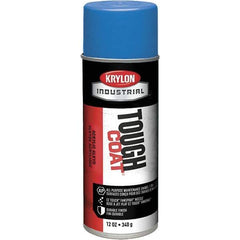 Krylon - OSHA Blue, 12 oz Net Fill, High Gloss, Enamel Spray Paint - 20 to 25 Sq Ft per Can, 16 oz Container, Use on Conduits, Ducts, Electrical Equipment, Machinery, Metal, Motors, Pipelines & Marking Areas, Railings, Steel Bars, Tool Boxes, Tools - USA Tool & Supply