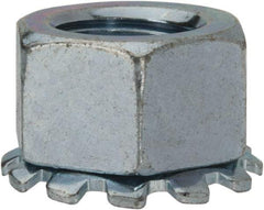 Value Collection - 1/2-13, Zinc Plated, Steel Hex Nut with External Tooth Washer - 7/8" Washer Diam, 3/4" Width Across Flats - USA Tool & Supply