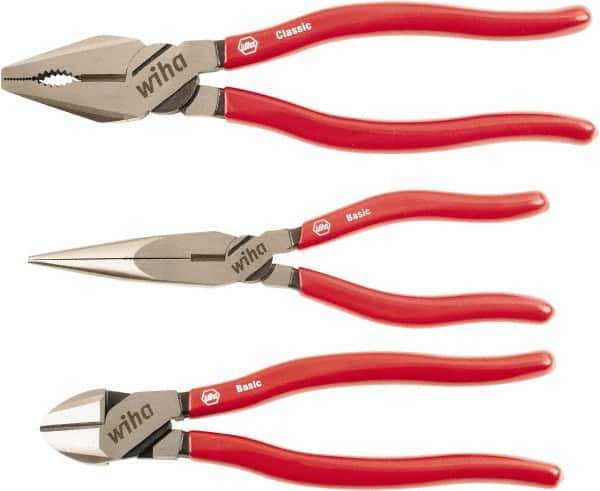 Wiha - 3 Piece Cutting Plier Set - Comes in Box - USA Tool & Supply