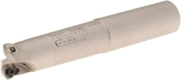 Iscar - 1" Cut Diam, 0.06" Max Depth, 1" Shank Diam, Weldon Shank Indexable High-Feed End Mill - Screw Holding Method, FF WOMT/WOCT, FF WOMW Insert, FF EW Toolholder, Through Coolant - USA Tool & Supply