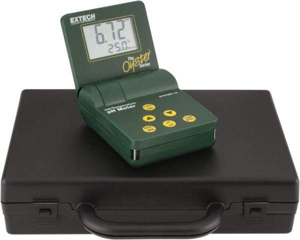 Extech - 0 to 14 pH, pH/mV/Temp Meter - 212°F - USA Tool & Supply