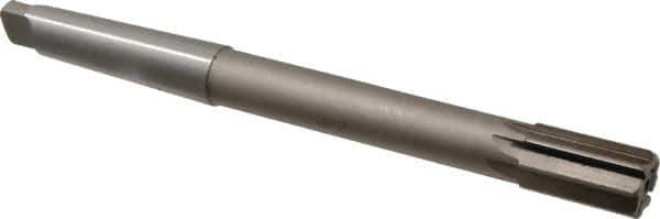 Interstate - 1" Diam, 0.873 to 0.875" Max Diam 3MT Morse Taper Shank, 1-5/8" Flute Length, Machine Expansion Reamer - Straight Flute, 10-1/2" OAL, Right Hand Cut, 8 Flutes, High Speed Steel, Bright Finish - USA Tool & Supply