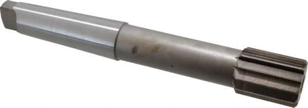 Interstate - 2" Diam, 1.498 to 1.5" Max Diam 5MT Morse Taper Shank, 2-1/4" Flute Length, Machine Expansion Reamer - Straight Flute, 14" OAL, Right Hand Cut, 12 Flutes, High Speed Steel, Bright Finish - USA Tool & Supply