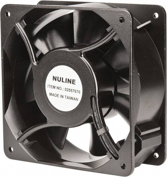 Value Collection - 230 Volts, AC, 260 CFM, Square Tube Axial Fan - 0.28 Amp Rating, 2,900 to 3,400 RPM, 6.3" High x 6.3" Wide x 2.44" Deep - USA Tool & Supply