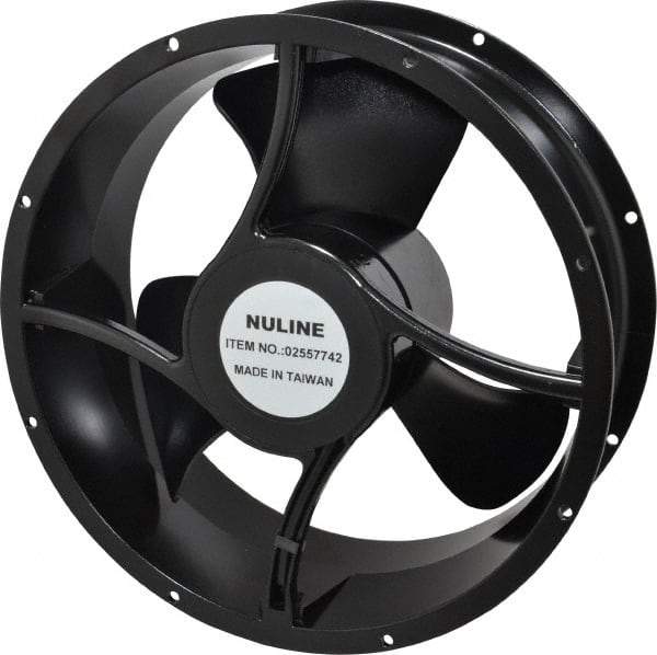 Value Collection - 115 Volts, AC, 550 CFM, Round Tube Axial Fan - 0.38 Amp Rating, 1,400 to 1,650 RPM, 10" High x 10" Wide x 3-1/2" Deep - USA Tool & Supply