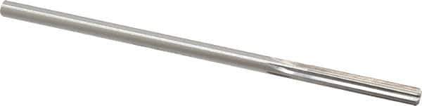 Made in USA - 1/4" High Speed Steel 6 Flute Chucking Reamer - Straight Flute, 1/4" Straight Shank, 1-1/2" Flute Length, 6" OAL - USA Tool & Supply