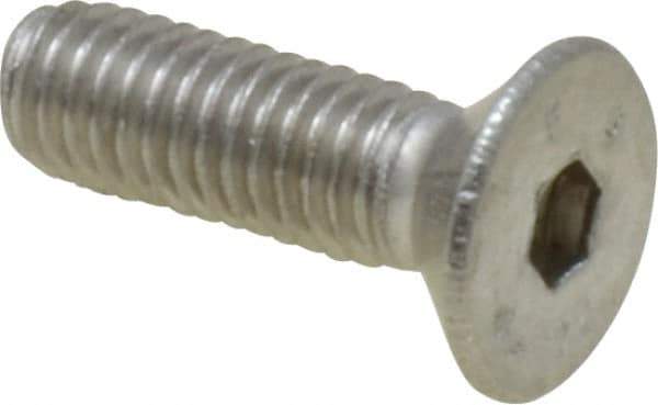 Value Collection - M5x0.80 Metric Coarse Hex Socket Drive, 90° Flat Screw - Grade 316 & Austenitic A4 Stainless Steel, Fully Threaded, 16mm OAL - USA Tool & Supply