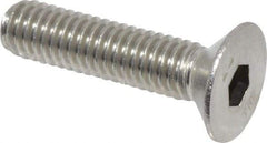 Value Collection - M6x1.00 Metric Coarse Hex Socket Drive, 90° Flat Screw - Grade 316 & Austenitic A4 Stainless Steel, Partially Threaded, 25mm OAL - USA Tool & Supply