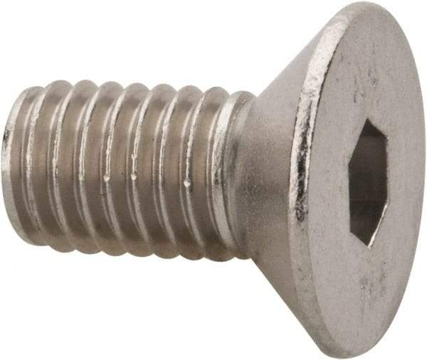Value Collection - M8x1.25 Metric Coarse Hex Socket Drive, 90° Flat Screw - Grade 316 & Austenitic A4 Stainless Steel, Fully Threaded, 16mm OAL - USA Tool & Supply