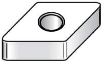 Kennametal - DNGA443 T0420 Grade KY4400 Ceramic Turning Insert - TiN Finish, 55° Diamond, 1/2" Inscr Circle, 1/4" Thick, 3/64" Corner Radius - USA Tool & Supply