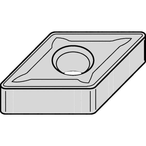 Kennametal - DNMG442 33 Grade KT315 Cermet Turning Insert - TiN/TiCN/TiN Finish, 55° Diamond, 1/2" Inscr Circle, 1/4" Thick, 1/32" Corner Radius - USA Tool & Supply
