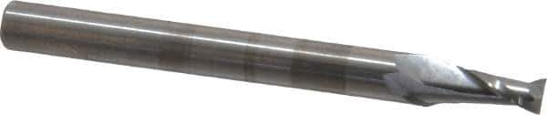 OSG - 9/64", 9/32" LOC, 3/16" Shank Diam, 2" OAL, 2 Flute, Solid Carbide Square End Mill - Single End, Uncoated, Spiral Flute, 30° Helix, Centercutting, Right Hand Cut, Right Hand Flute, Series 412 - USA Tool & Supply